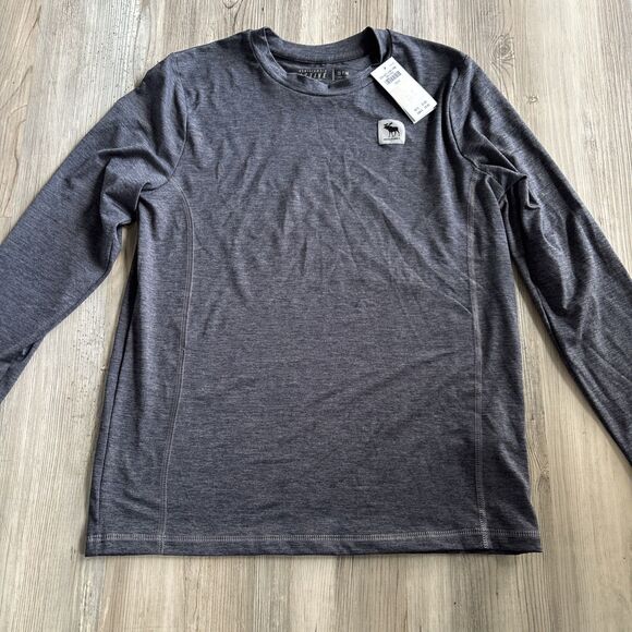 NWT Abercrombie Active Blue Long Sleeved Dri Fit Shirt Size 13/14 - Picture 1 of 7